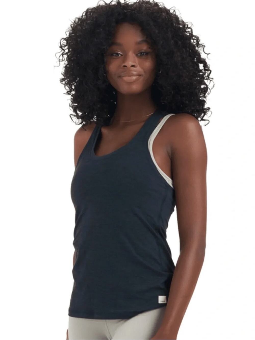 Vuori Lux Performance Tank Top Blue Size Small Racerback Gym Workout Stye VW108